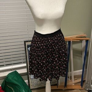 H&M Divided skirt black floral size 12